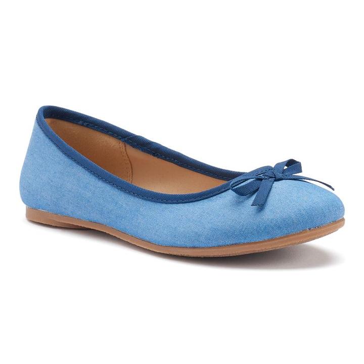 So&reg; Spicee Girls' Ballet Flats, Girl's, Size: 1, Dark Blue