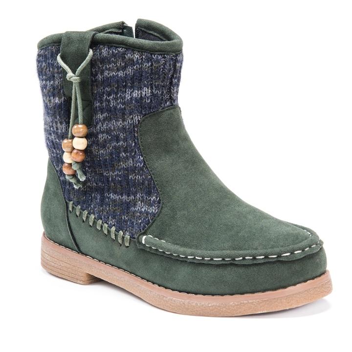 Muk Luks Kellie Women's Water-resistant Ankle Boots, Size: 9, Dark Green