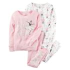 Girls 4-12 Carter's 4-pc. Ballerina Pajama Set, Girl's, Size: 12, Pink