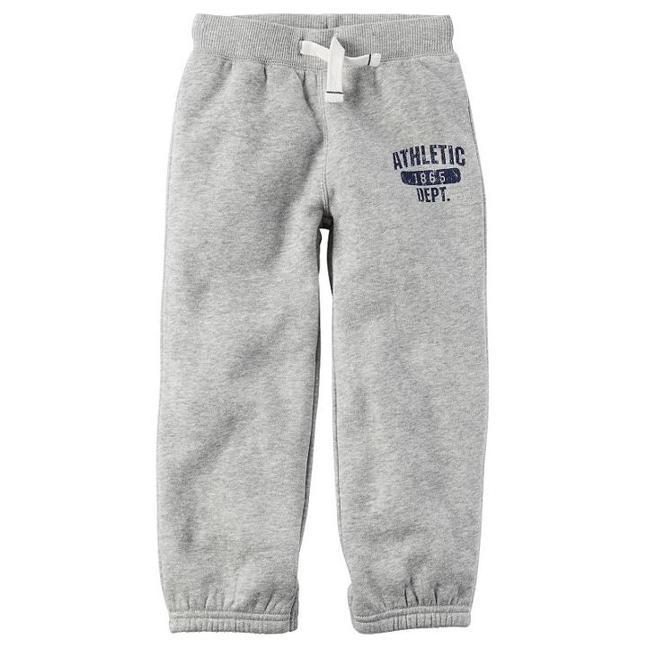 Boys 4-8 Carter's Fleece Athletic Dept. Sweatpants, Size: 7, Light Grey