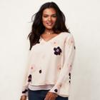 Plus Size Lc Lauren Conrad Layered Bell-sleeve Top, Women's, Size: 0x, Lt Beige
