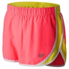 Women's New Balance Accelerate Woven Workout Shorts, Size: Medium, Light Pink