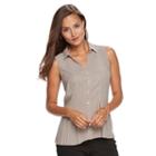 Women's Dana Buchman Church Blouse, Size: Large, Beig/green (beig/khaki)