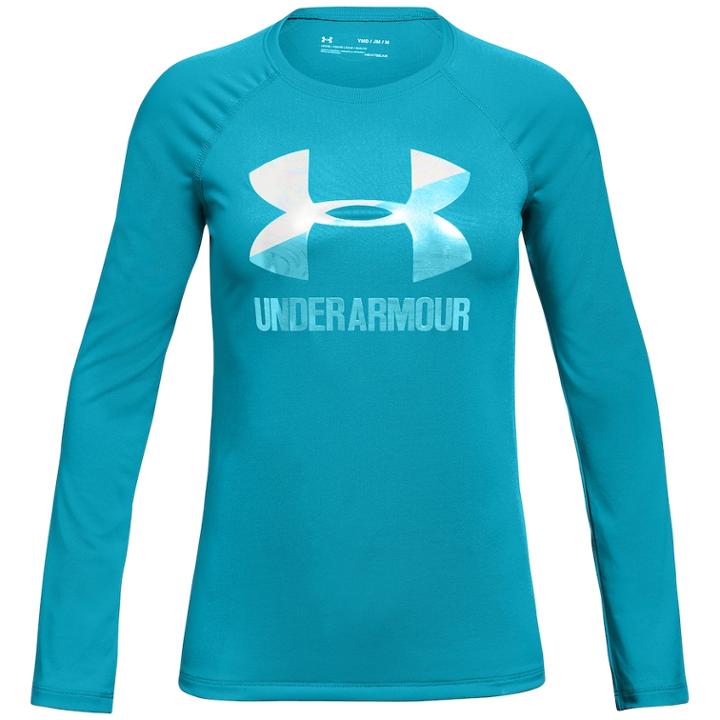 Girls 7-16 Under Armour Long Sleeve Big Logo Graphic Tee, Size: Xl, Brt Blue