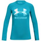 Girls 7-16 Under Armour Long Sleeve Big Logo Graphic Tee, Size: Xl, Brt Blue