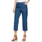 Women's Dana Buchman Pull-on Crop Pants, Size: 8, Blue