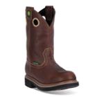 John Deere Men's Waterproof Western Work Boots, Size: Medium (12), Brown