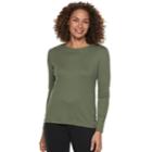 Women's Croft & Barrow&reg; Classic Crewneck Tee, Size: Xl, Dark Green