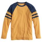 Boys 8-20 Urban Pipeline Varsity Stripe Raglan Tee, Size: Medium, Gold