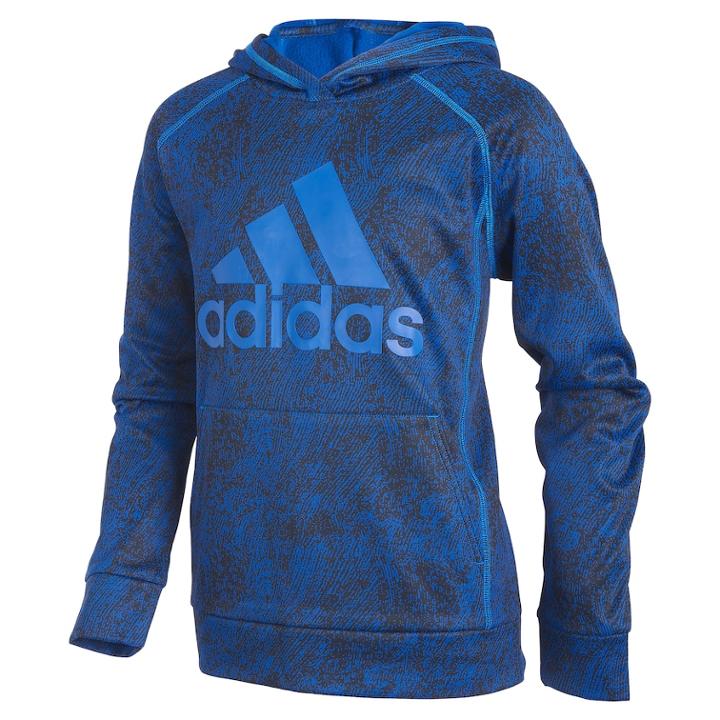 Boys 8-20 Adidas Motivational Pull-over Hoodie, Size: Small, Blue (navy)