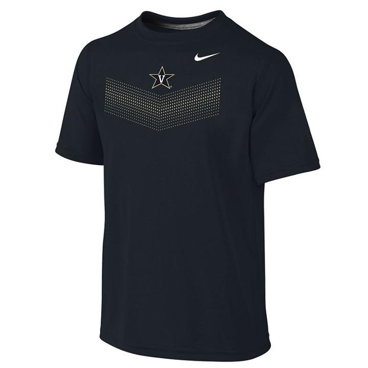 Nike, Boys 8-20 Vanderbilt Commodores Legend Tee, Boy's, Size: Medium, Black