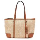 La Diva Sage Straw Shoulder Bag, Women's, Beig/green (beig/khaki)