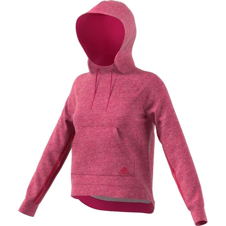 Women's Adidas Sport 2 Street Raglan Hoodie, Size: Medium, Brt Pink