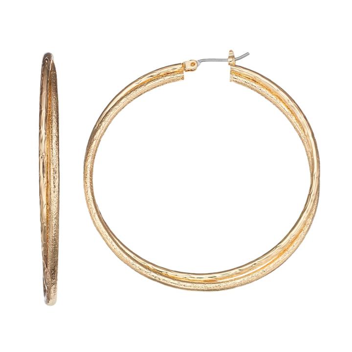 Napier Twist Hoop Earrings, Women's, Gold