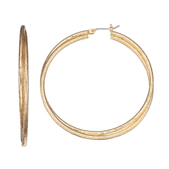 Napier Twist Hoop Earrings, Women's, Gold