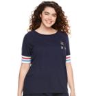 Madden Nyc Juniors' Plus Size Patch Sweatshirt, Teens, Size: 1xl, Blue (navy)