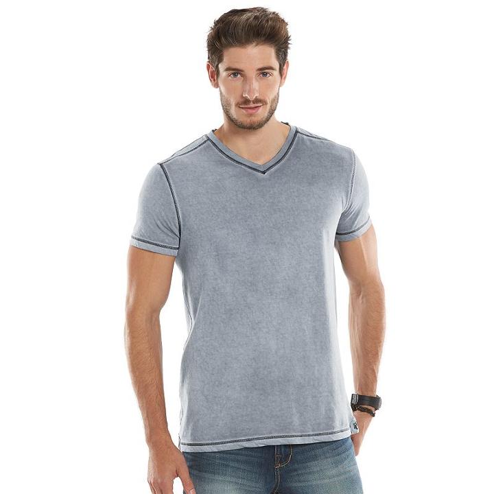 Big & Tall Rock & Republic Coverstitch Tee, Men's, Size: 3xl, Med Grey