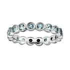 Stacks And Stones Sterling Silver Aquamarine Stack Ring, Women's, Size: 6, Blue