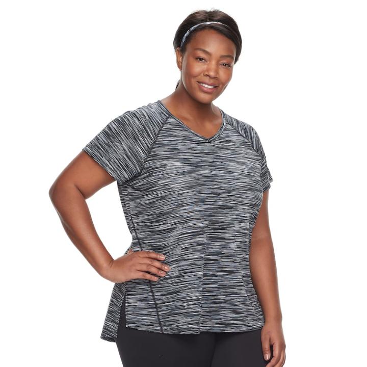Plus Size Tek Gear&reg; Space-dyed Performance Base Layer Tee, Women's, Size: 2xl, Oxford