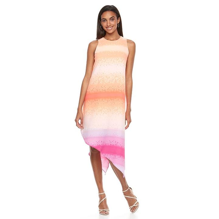 Women's Apt. 9&reg; Asymmetrical Shift Dress, Size: Xl, Pink
