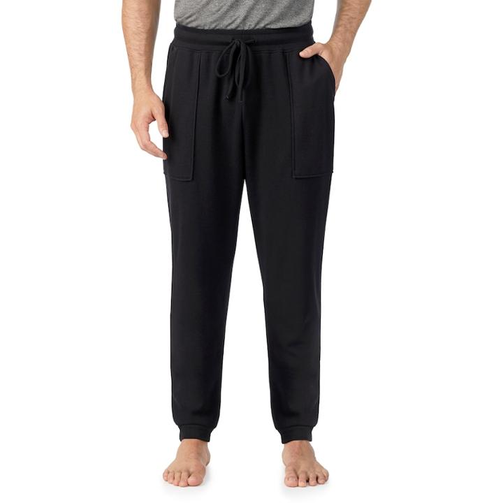 Men's Cuddl Duds Jogger Pants, Size: Large, Black