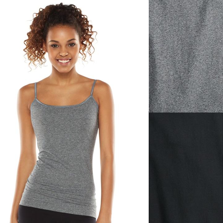 Juniors' So&reg; 2-pack Perfect Cami, Teens, Size: Xs, Black