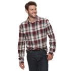 Men's Sonoma Goods For Life&trade; Slim-fit Flannel Button-down Shirt, Size: Xl, Dark Pink