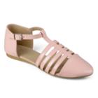 Journee Silvie Girls' Strappy Flats, Size: 10 T, Pink