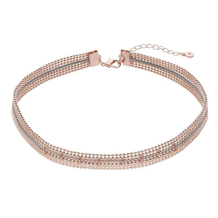 Lc Lauren Conrad Mesh Choker Necklace, Women's, Grey