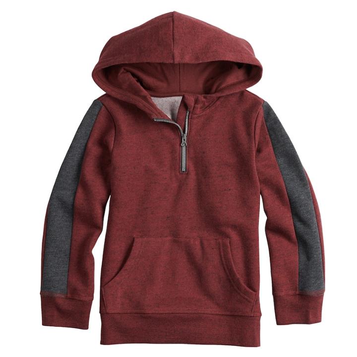 Boys 4-12 Sonoma Goods For Life&trade; Quarter Zip Pullover Hoodie, Size: 6, Drk Purple