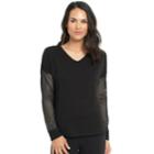 Women's Marika Abigail Long Sleeve Top, Size: Medium, Black