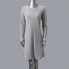 Women's Simply Vera Vera Wang Luxe Fit & Flare Sweater Dress, Size: Large, Light Grey