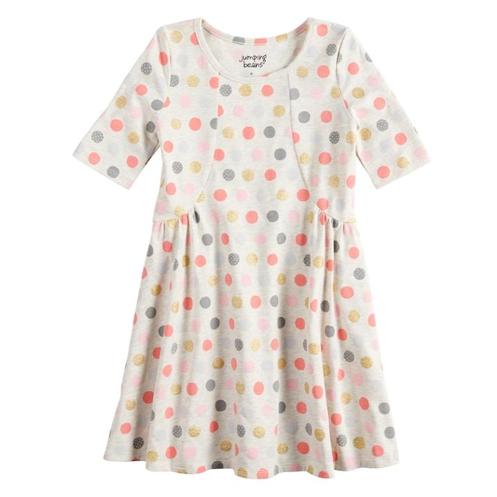 Girls 4-10 Jumping Beans&reg; Princess Seam Dress, Size: 5, Lt Beige