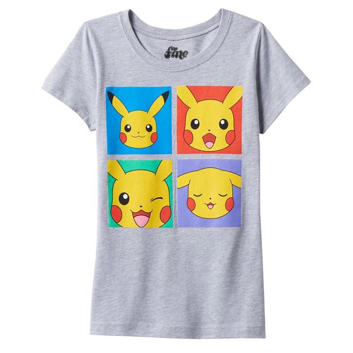 Girls 7-16 Pokmon Pikachu Color Boxes Tee, Girl's, Size: Large, Grey Other