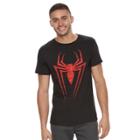 Men's Marvel Spider-man Logo Tee, Size: Medium, Black