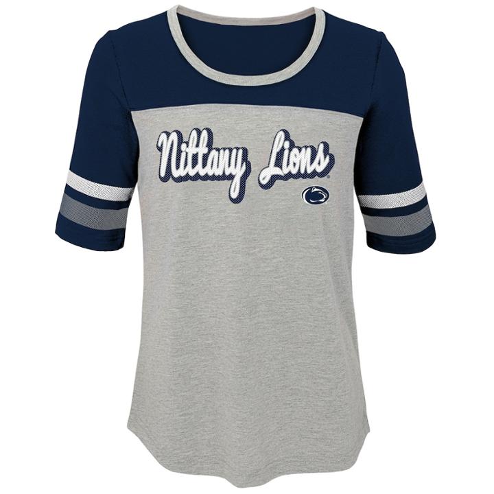 Girls 7-16 Penn State Nittany Lions Fan-tastic Tee, Size: M 10-12, Grey