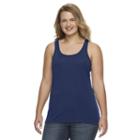 Juniors' Plus Size So&reg; Perfectly Soft Double Scoop Tank Top, Girl's, Size: 1xl, Blue