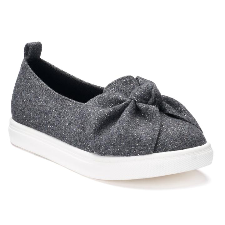 So&reg; Miranda Girls' Velvet Flats, Size: 5, Grey