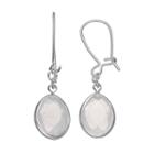 Lc Lauren Conrad Oval Stone Nickel Free Drop Earrings, Women's, White