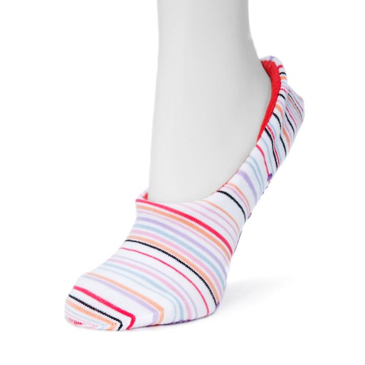 Muk Luks Women's Ballerina Gripper Slipper Socks, Multicolor