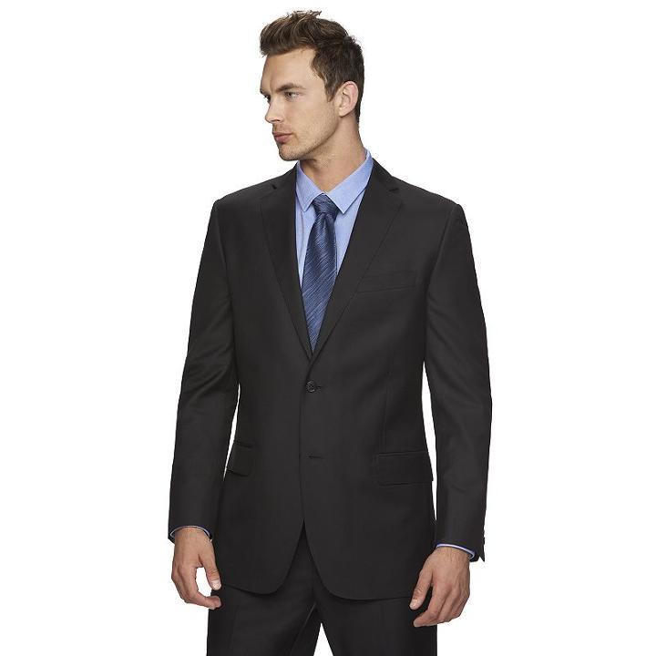 Men's Marc Anthony Slim-fit Herringbone Suit Jacket, Size: 44 - Regular, Black