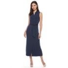 Women's Dana Buchman Midi Shirtdress, Size: Medium, Blue