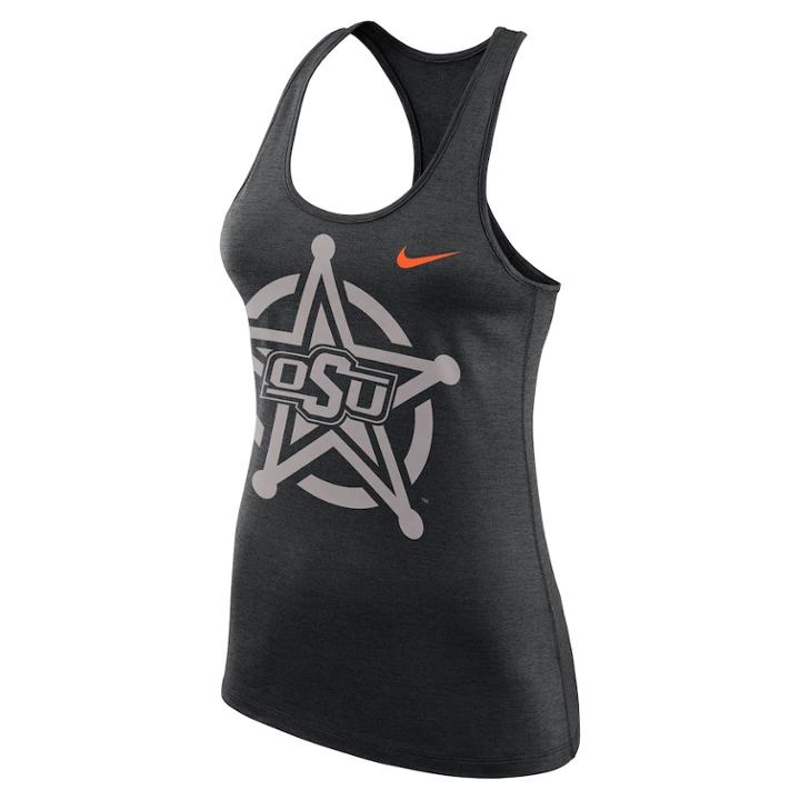 Women's Nike Oklahoma State Cowboys Dri-fit Touch Tank Top, Size: Xl, Black