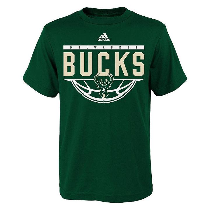 Boys 8-20 Adidas Milwaukee Bucks Balled Out Tee, Boy's, Size: Xl(18/20), Green