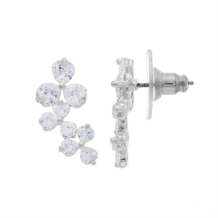 Dana Buchman Cubic Zirconia Ear Crawler Earrings, Women's, Silver