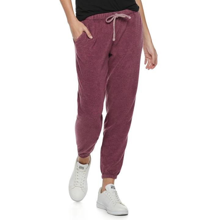 Juniors' So&reg; Drawstring Jogger Sweatpants, Teens, Size: Small, Drk Purple