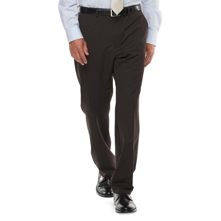 Men's Chaps Performance Series Classic-fit 4-way Stretch Suit Pants, Size: 34x29, Brown