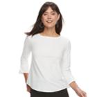 Women's Elle&trade; Clip-dot Tee, Size: Large, White