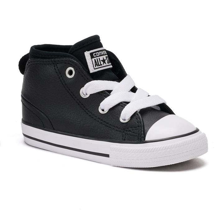 Toddler Boys' Converse Chuck Taylor All Star Syde Street Mid Sneakers, Size: 4 T, Black