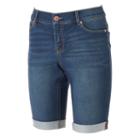 Women's Juicy Couture Flaunt It Bermuda Jean Shorts, Size: 0, Black